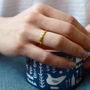 Personalised Simple Sweet Love Heart Text Stacking Ring, thumbnail 6 of 9