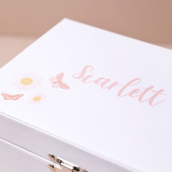 Personalised Name Butterfly Musical Jewellery Box, 3 of 10