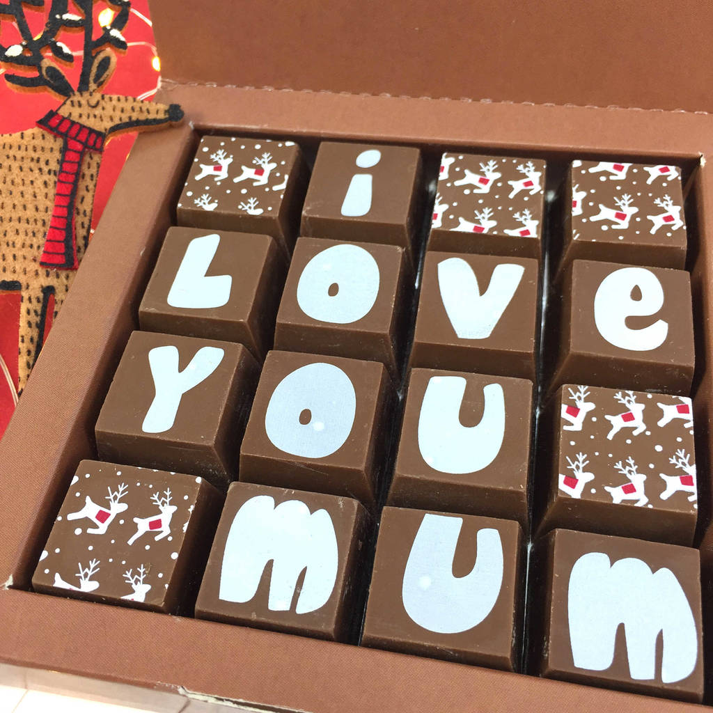 Chocolates With Personalised Message For Mum By Cocoapod Chocolates
