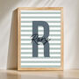 Personalised Name Striped Nursery Print, thumbnail 1 of 2