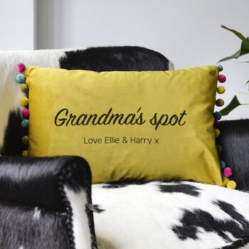 Personalised Grandmother Velvet Cushion, 3 of 10