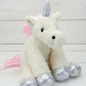 Unicorn Soft Plush Toy Cuddly Companion, 2 of 2