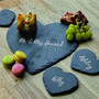 Personalised Mr And Mrs Heart Platter And Coasters, thumbnail 1 of 1