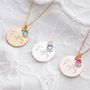Sterling Silver 50th Birthday Disc Name Necklace, thumbnail 1 of 12