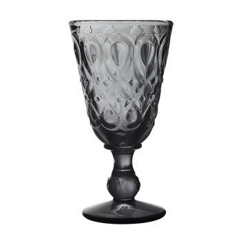 Set Of Four Smoked Grey Wine Goblets, 2 of 6