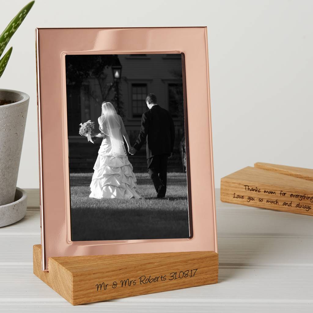Copper Photo Frame With Personalised Stand By MijMoj Design