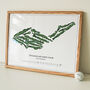 Personalised Framed Golf Map Art For Any Golf Course, thumbnail 1 of 5