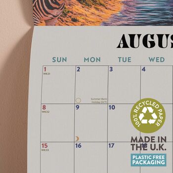 2027 Wall Calendar | Retro Future Spacescapes | Sunday Start, 4 of 4