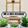 Personalised Mr And Mrs Date Heart Wedding Gift Sign, thumbnail 1 of 6