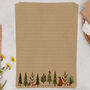 A5 Kraft Letter Writing Paper With Woodland Animals, thumbnail 1 of 4