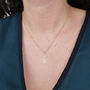 Hamsa Hand Protective Charm Gold Plated Necklace, thumbnail 2 of 4