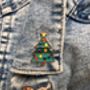 Christmas Tree Enamel Pin, thumbnail 2 of 5