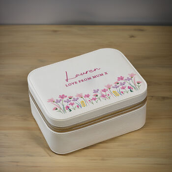 Personalised Floral Travel Jewellery Box, 4 of 6