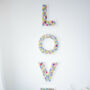 Felt Pom Pom Ball Filled Wooden 'Love' Sign, thumbnail 10 of 10