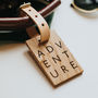 Personalised Wooden Luggage Tag Adventure, thumbnail 1 of 3