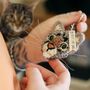 Personalised 'Best Cat Dad' Keyring Of Your Cat, thumbnail 1 of 8
