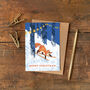 Pack Of Eight Animal Snow Scene Christmas Cards, thumbnail 6 of 9