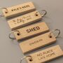 Personalised Solid Oak Wooden Keyring, thumbnail 2 of 3