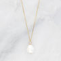 Rose, Silver Or Gold, Large Single Pearl Drop Necklace, thumbnail 4 of 8
