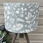 Bellever Mineral Blue Botanical Drum Lampshades, thumbnail 1 of 9