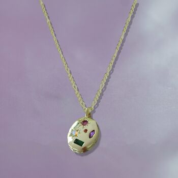 Kaleidoscope Gemstone Rainbow Necklace, 3 of 11