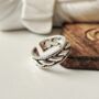 Sterling Silver Chain Band Chunky Adjustable Ring, thumbnail 1 of 2