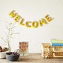 Fair Trade Letter Garland Welcome Eco Felt Decor 95cm, thumbnail 7 of 9