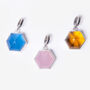 Citrine Dome Silver Charm Clip On Pendant, thumbnail 6 of 7