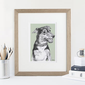 Personalised Pet Dog Lover Portrait, 2 of 12