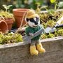Handmade Felt Boris The Gardening Badger Decoration, thumbnail 1 of 3