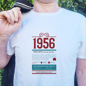 70th Birthday Gift T Shirt Of The Year 1956, 4 of 9