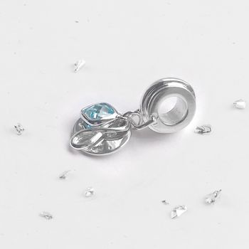 Ashes Memorial Charm With Infinity Knot And Gem, 2 of 11