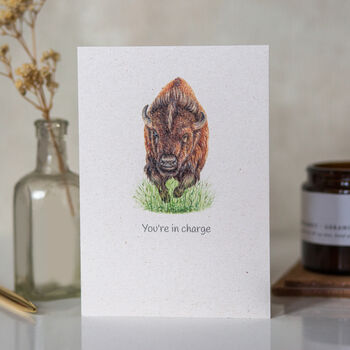 'You're In Charge!' Bison Save The Planet Card, 2 of 4