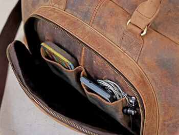 Leather Gym And Travel Holdall, 3 of 11