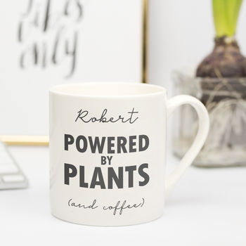 Personalised 'Powered By Plants' Vegan Mug, 3 of 12