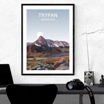 Tryfan Snowdonia Landscape Art Print, 3 of 4