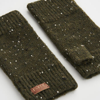 Green Knitted Fingerless Gloves, 5 of 5