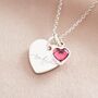 Sterling Silver Esme Heart Birthstone Necklace, thumbnail 5 of 12