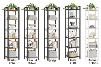 Six Tier Bookshelf Shelving Unit Industrial Bookcase, 8 of 8