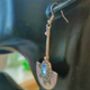 Retro Blue Stone Shape Ethnic Drop Semi Disc Earrings, thumbnail 5 of 8