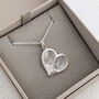 Silver Double Fingerprint Heart Pendant, thumbnail 4 of 6