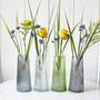 Tall Ribbed Coloured Glass Bouquet Vase, thumbnail 1 of 4