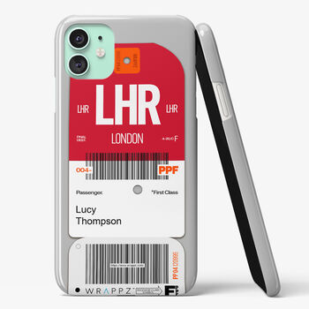Personalised London Ticket Name Phone Case, 3 of 6