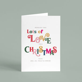 Personalised 'Sending Love' Christmas Card Pack, 2 of 4