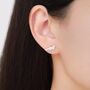 Mismatched Fox And Crow Stud Earrings In Sterling Silver, thumbnail 2 of 12