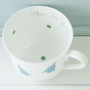 Bluebells Personalised China Breakfast Cup, thumbnail 2 of 3