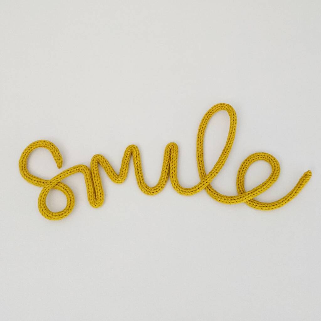 'smile' Word Sign By Heykiddostudio | notonthehighstreet.com