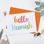 Personalised Hello New Baby Card, thumbnail 3 of 8
