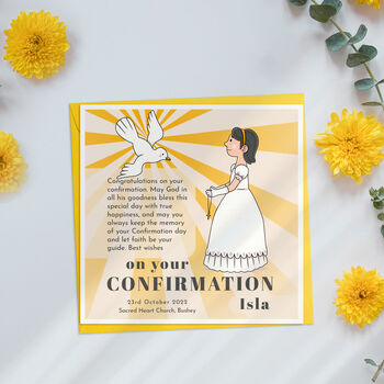 Personalised Confirmation Dove Card, 3 of 3