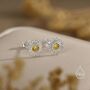 Sterling Silver Little Sunflower Flower Stud Earrings, thumbnail 4 of 12